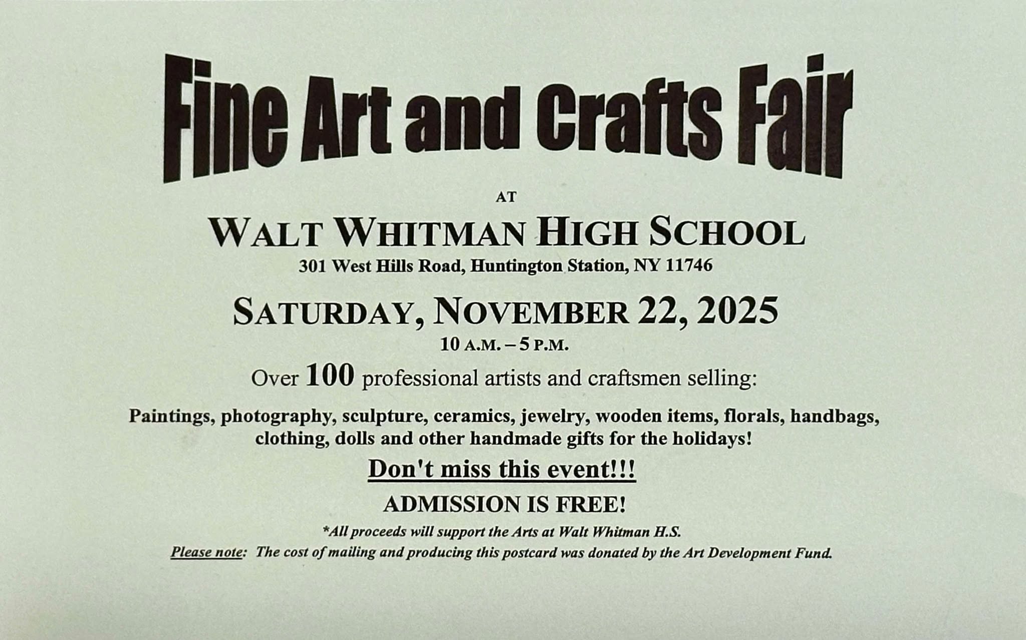 Fine Art and Craft Fair - FREE