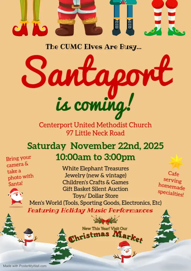 Santaport - Centerport United Methodist Church - FREE