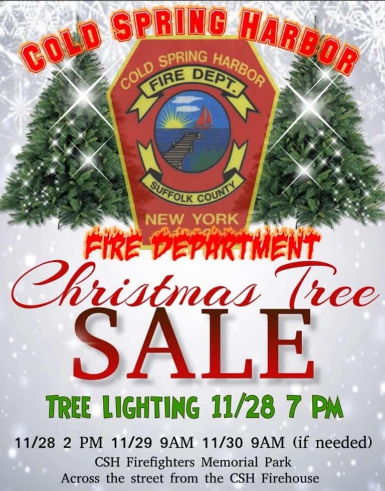 Cold Spring Harbor Christmas Tree Sale and FREE Tree Lighting 12/28