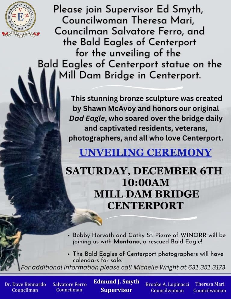 Bald Eagles of Centerport Statue Unveiling - FREE