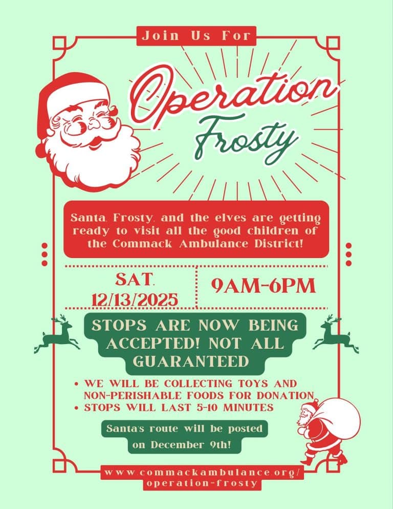Operation Frosty - Commack Volunteer Ambulance Corps - FREE