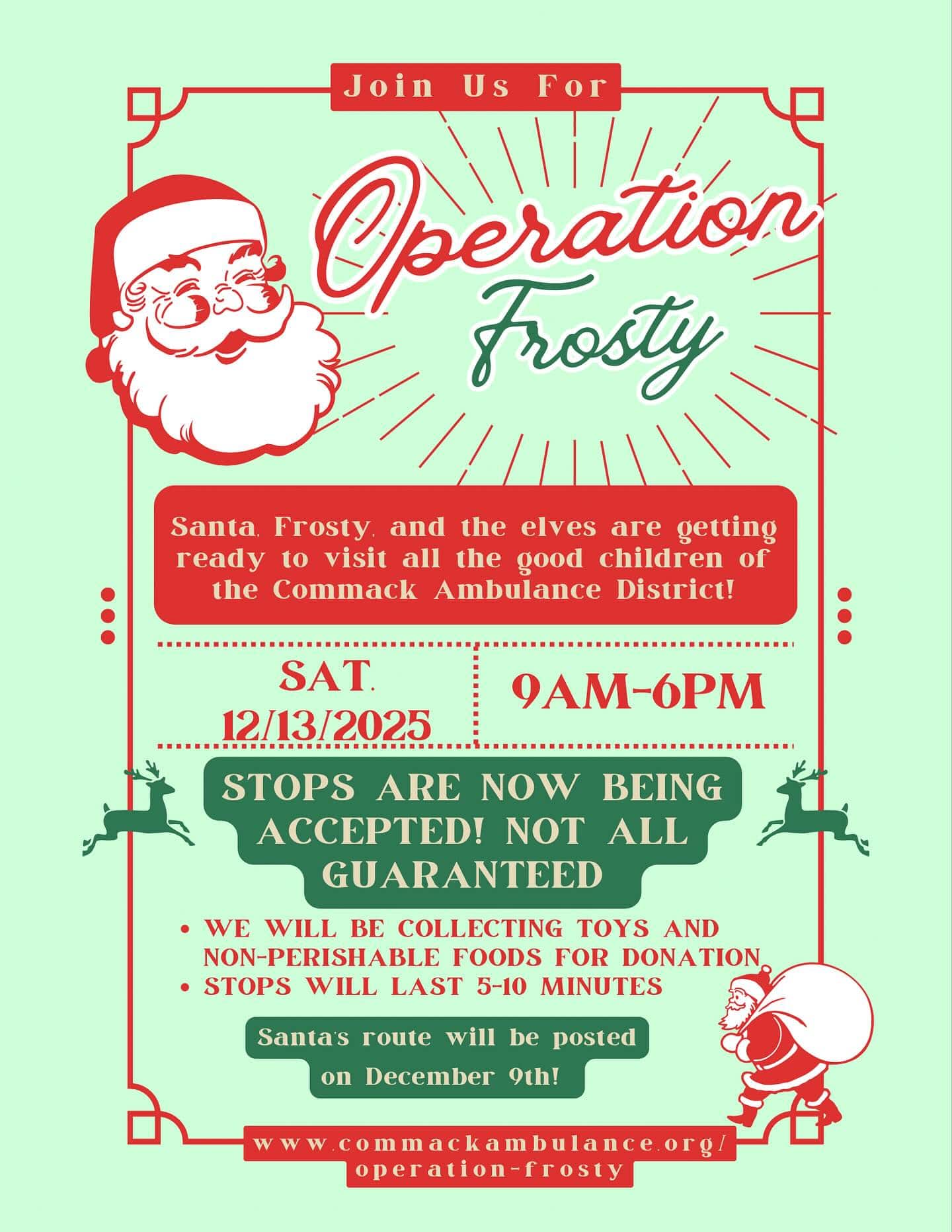 Operation Frosty - Commack Volunteer Ambulance Corps - FREE