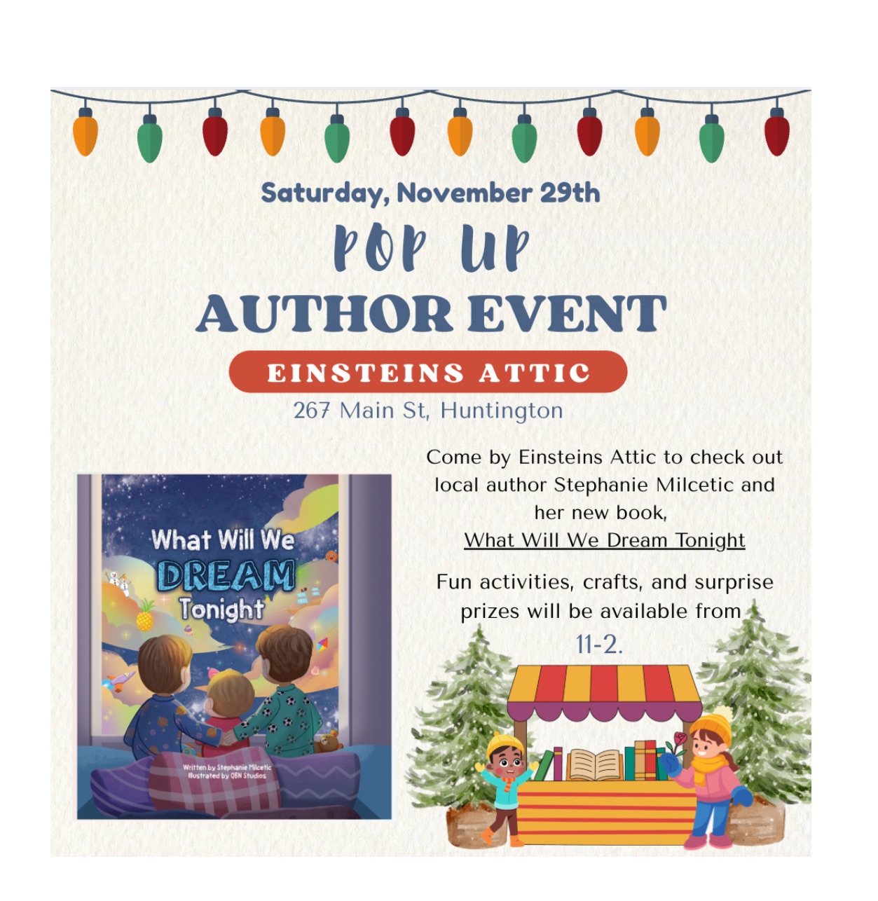 Pop Up Author Event at Einstein's Attic - FREE