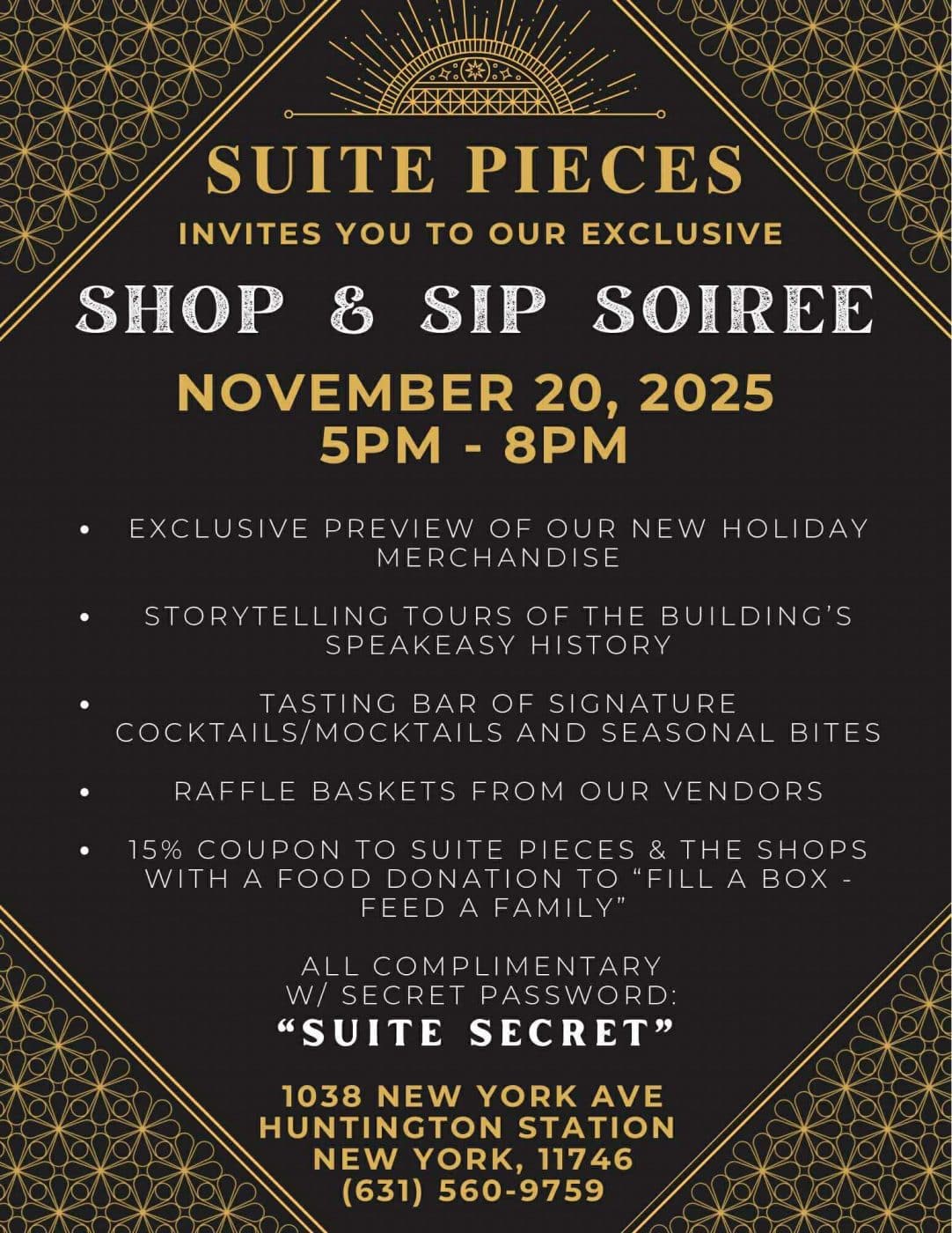 Shop and Sip Soiree - Suite Pieces - FREE