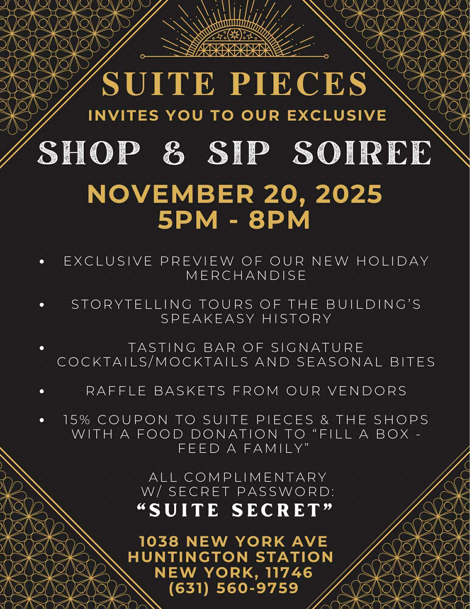 Shop and Sip Soiree - Suite Pieces - FREE