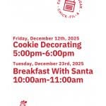 Chick-fil-A Cookie Decorating (12/12) and Breakfast with Santa (12/23) FREE