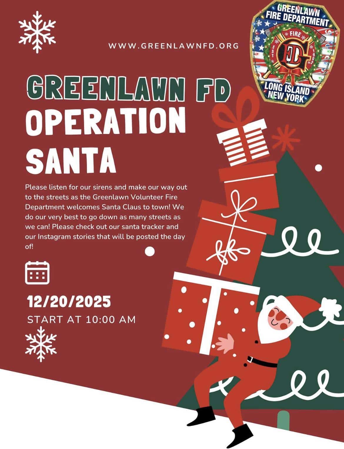 Greenlawn Fire Department Operation Santa - Free