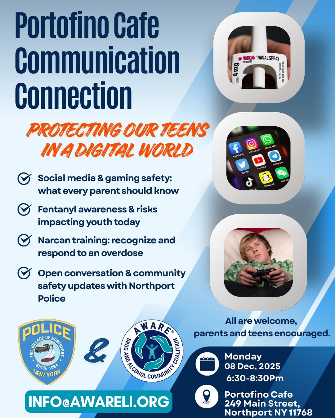 Portofino Cafe Communication Connection - A.W.A.R.E.