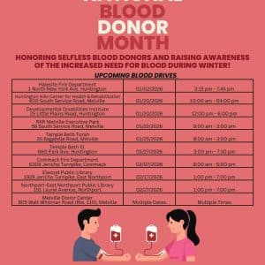 Blood Drives in Huntington January and February 2026