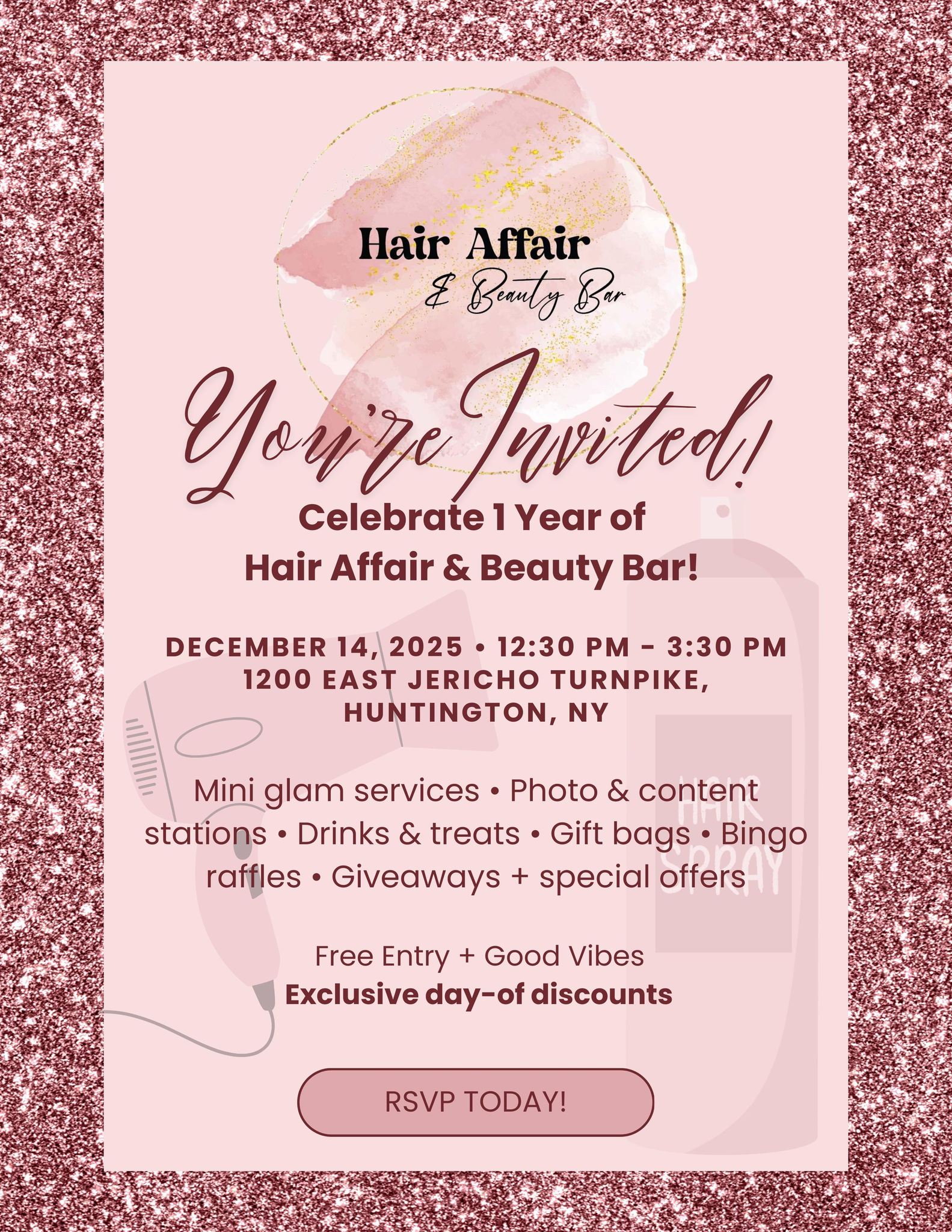 Celebrating 1 Year of Hair Affair and Beauty Bar - Free