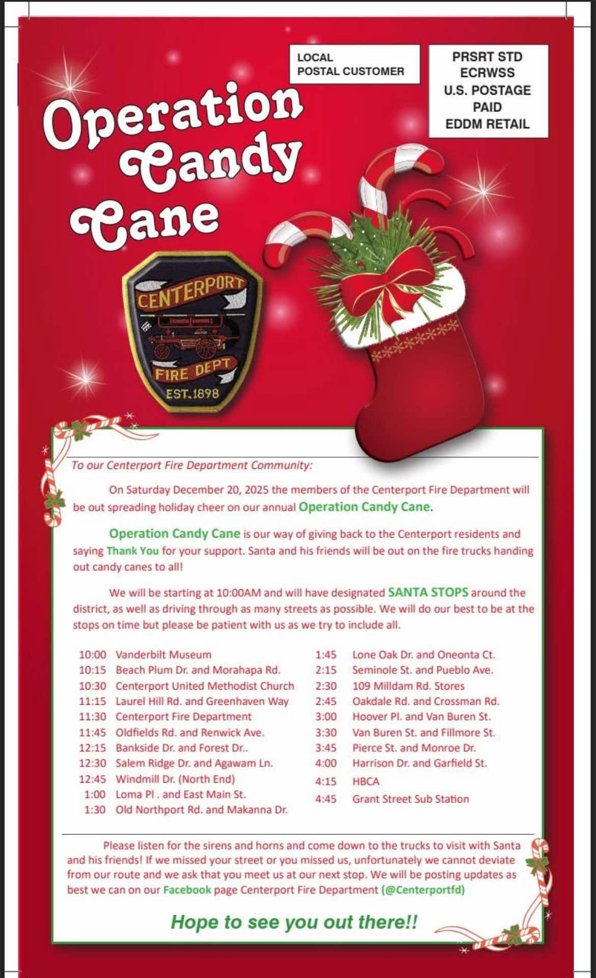 Operation Candy Cane - Centerport Fire Department - Free