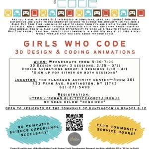 REGISTER for Girls Who Code - 2026 - Project Excel - Grades 6-12 - FREE
