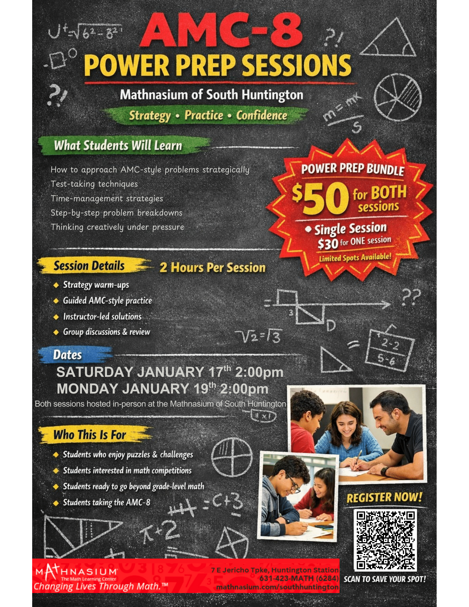 AMC-8 Power Prep Sessions at Mathnasium of South Huntington