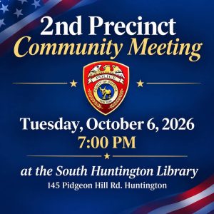 Suffolk County Police Department 2nd Precinct Monthly Community Meeting - October 2026