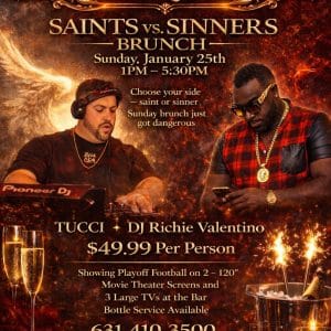 Saints vs. Sinners Brunch at Patrizia's Marquee