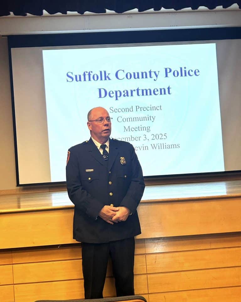 Inspector Kevin Williams leads his last 2nd Precinct Community Meeting prior to his retirement. Dec 2025 Suffolk County Police Department 2nd Precinct Community Meeting