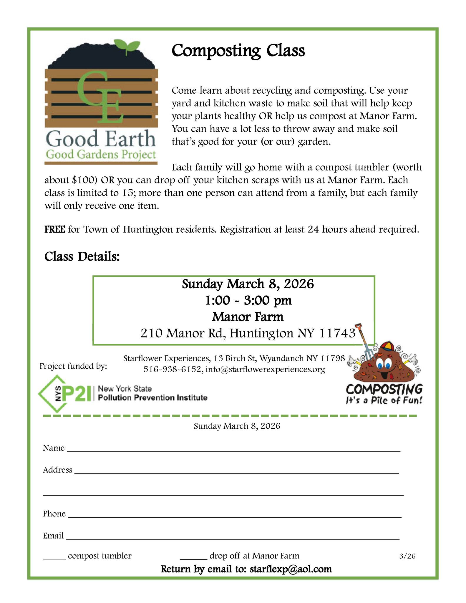 Free Manor Farm Composting Class