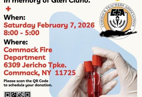 Commack Fire Department Blood Drive in Honor of Glen Ciano