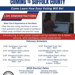 New Election Machines coming to Suffolk County Demonstration - Free