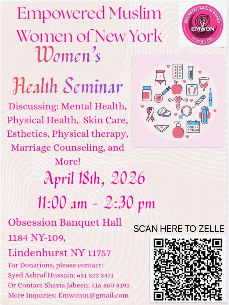 Empowered Muslim Women of New York Health Seminar - Free