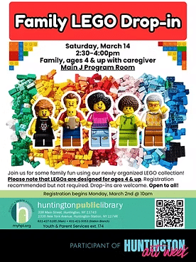 Family LEGO Drop In (ages 4 & up with Caregiver) - Free