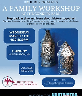 Huntington Historical Society Family Workshop - Kid Friendly - Free