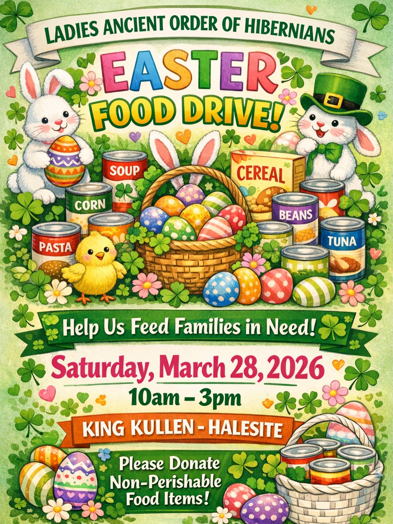 Easter Food Drive - Ladies Ancient Order of Hibernians - Free