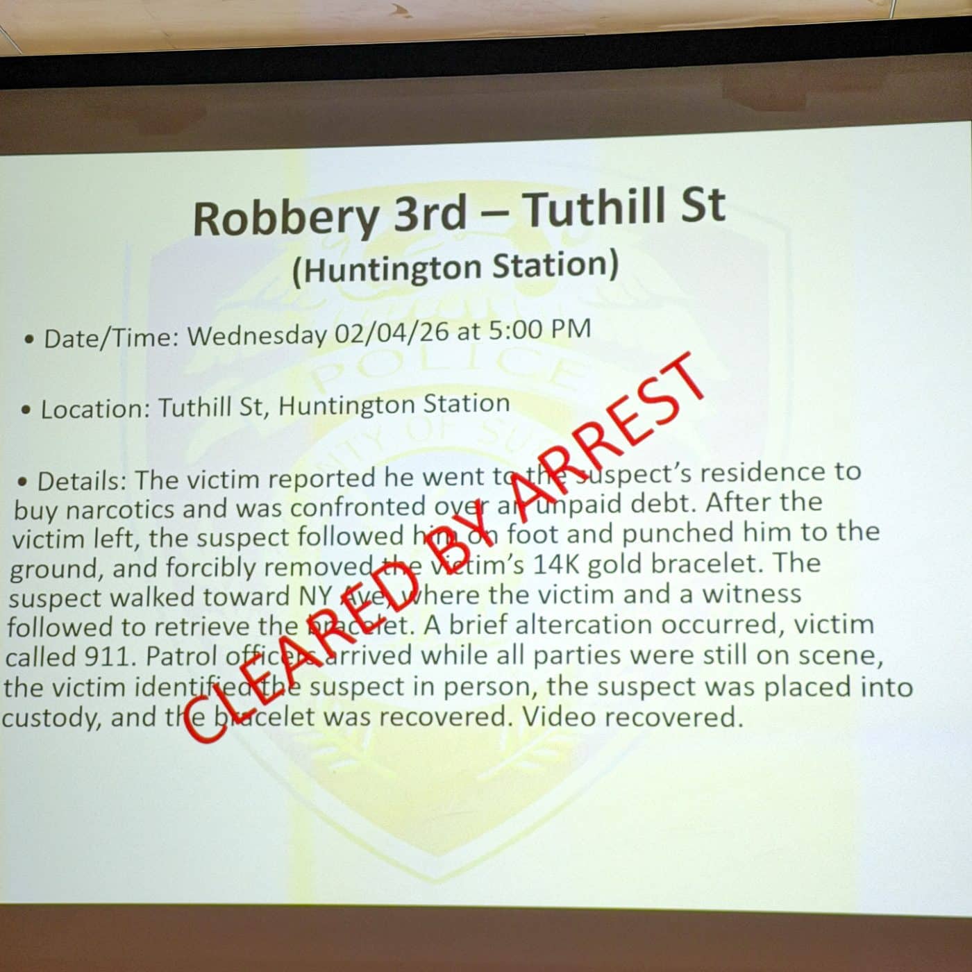 March 2026 Suffolk County Police Department Precinct Meeting