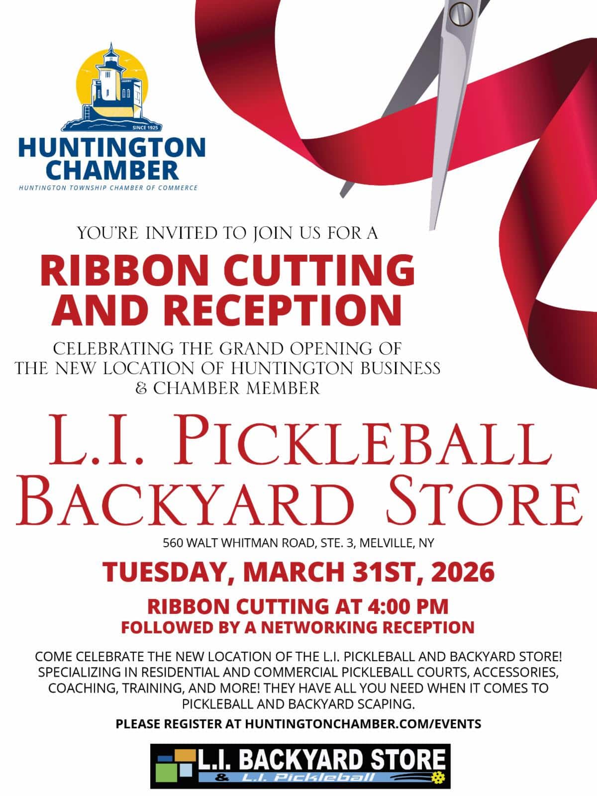 L.I. Pickleball Backyard Store Ribbon Cutting