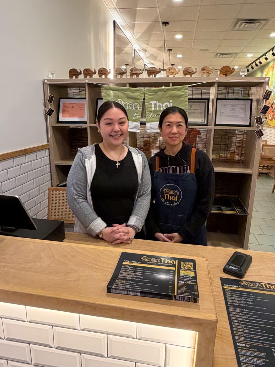 Mailyn (who helped me navigate that entire menu) with co-owner Yuna - whose path to opening Raan Thai in Huntington Station was anything but simple. Phenomenal Waitress Mailyn with Co-Owner Yuna behind the front desk. Raan Thai Opens in Huntington Station - And It Changed His Mind About Thai Food