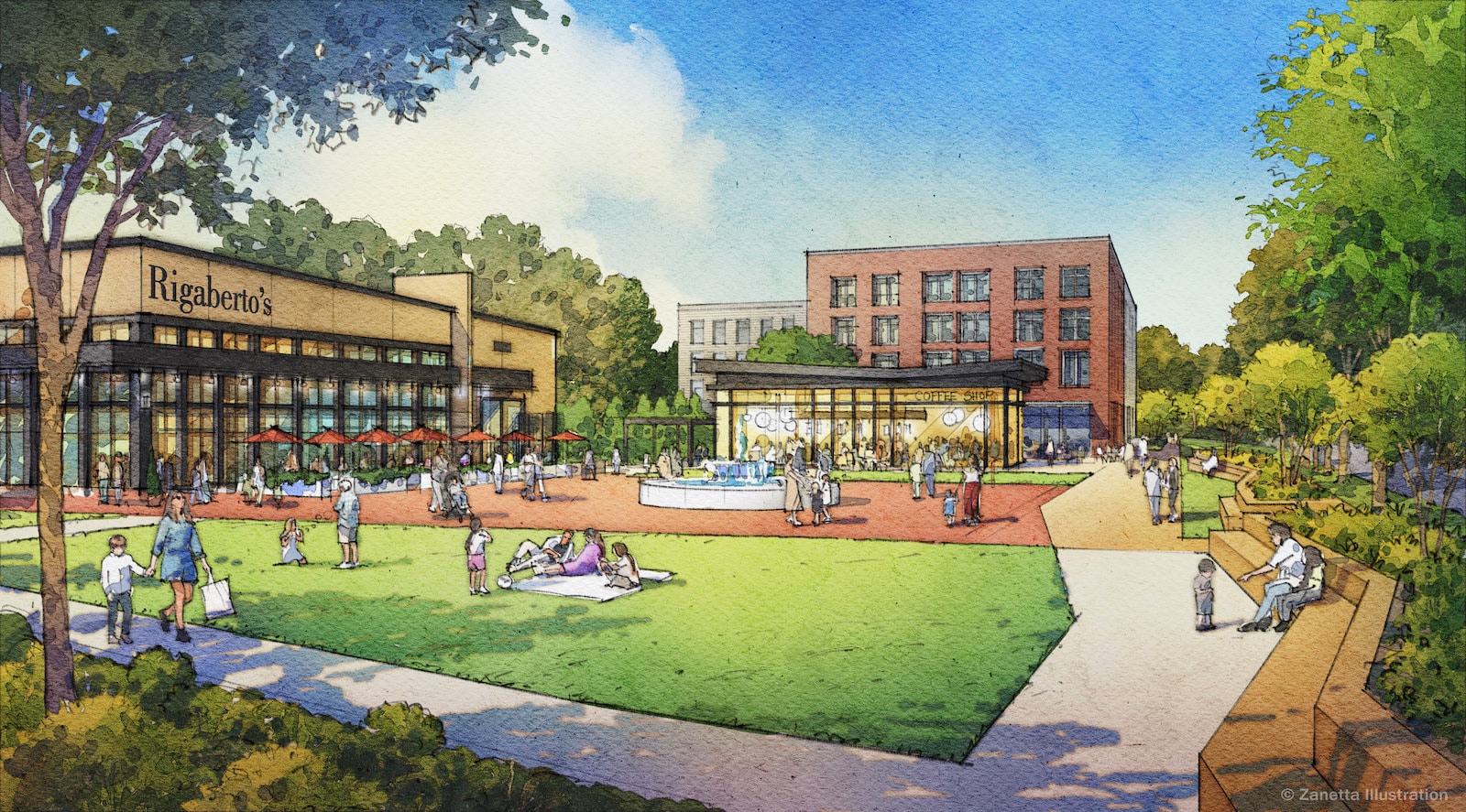 Rendering Common Area - Town of Huntington Public Hearing March 19 - Melville Crossing 75 Maxess Road