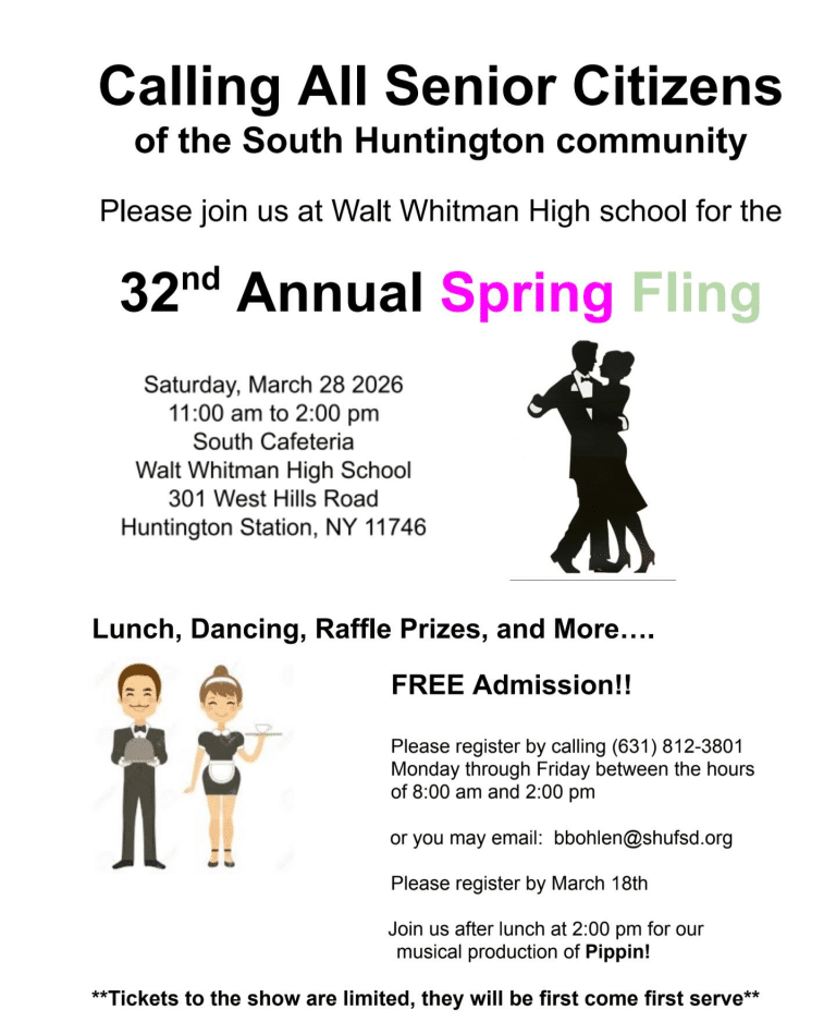 REGISTRATION DEADLINE: WWHS Senior Citizen Spring Fling - FREE