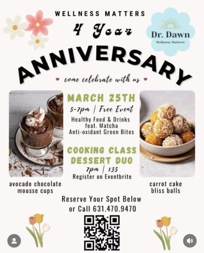4 Year Anniversary - Cooking with Christina - Wellness Matters