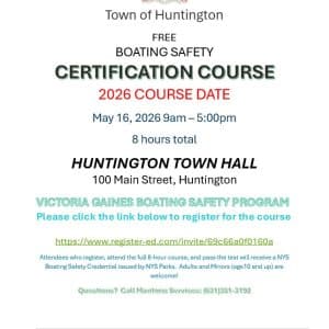 Safe Boating Safety Class - Free