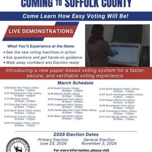 New Election Machines coming to Suffolk County Demo - Free