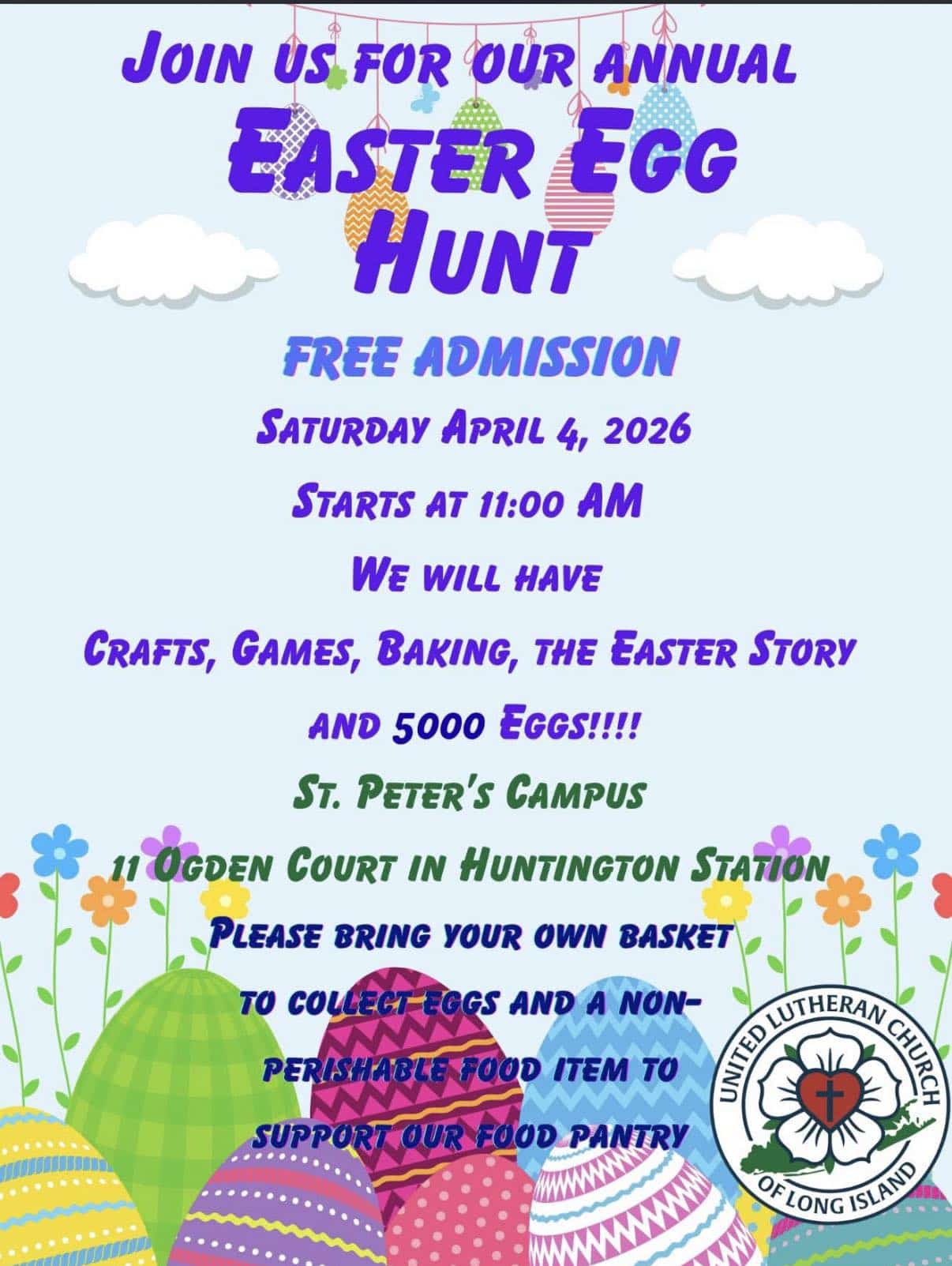 Easter Egg Hunt - United Lutheran Church of Long Island - Free