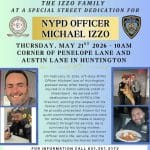 Street Dedication Honoring NYPD Officer Michael Izzo