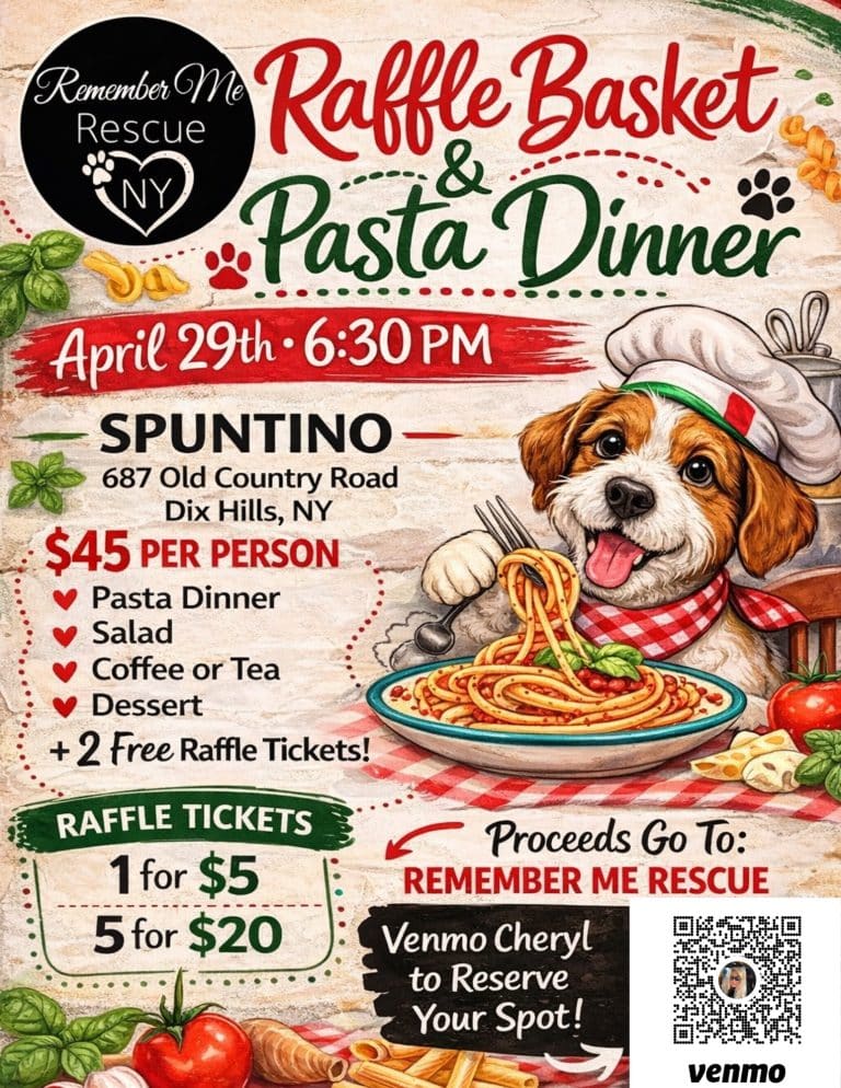 Remember Me Rescue Dinner and Raffles Fundraiser