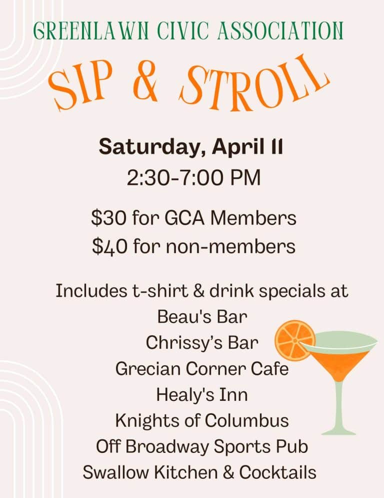 Sip and Stroll - Greenlawn Civic Association - 21 plus