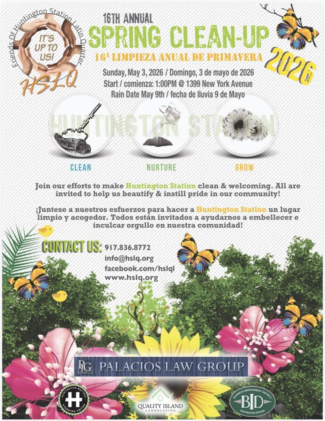 HSLQ 16th Annual Huntington Station Spring Cleanup - Free