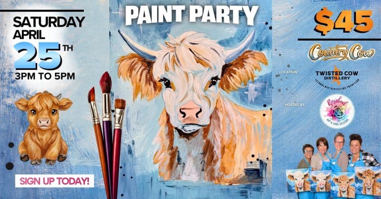 🐮🎨 Country Cow Paint Party at Twisted Cow Distillery 🎨🐮