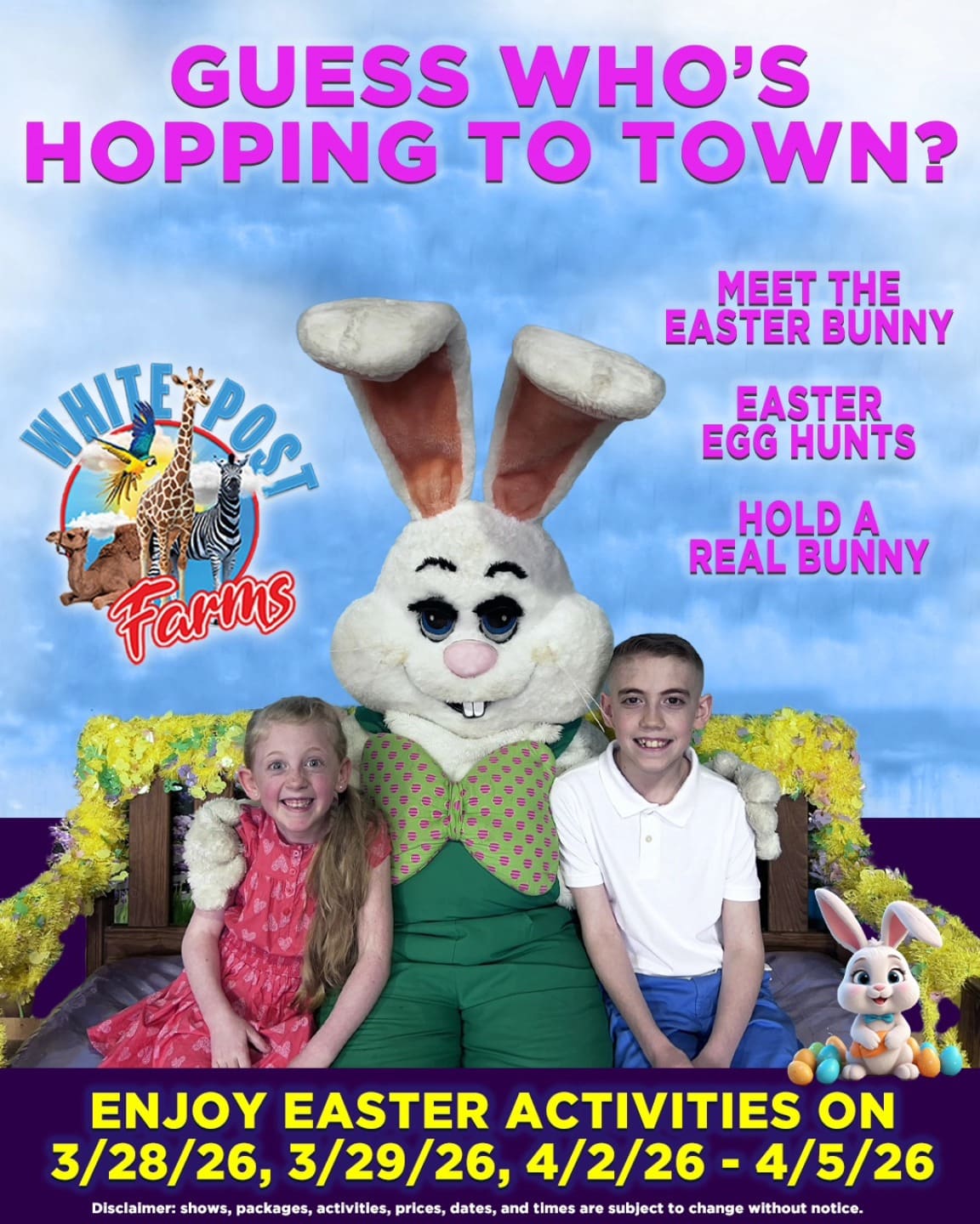 White Post Farms - Easter Bunny Arrives for the Season Opening