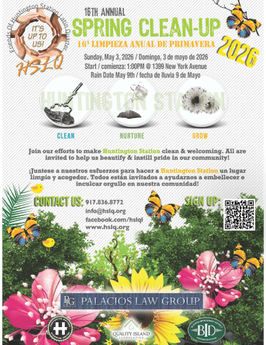 HSLQ 16th Annual Huntington Station Spring Cleanup - Free Earth Day