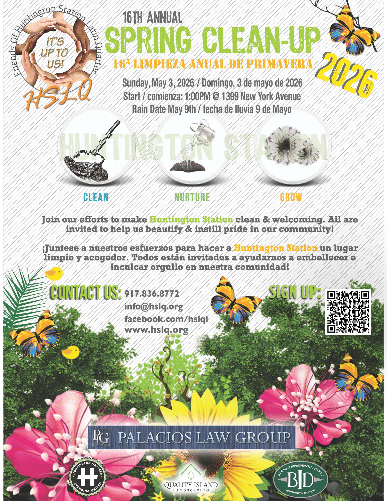 HSLQ 16th Annual Huntington Station Spring Cleanup - Free Earth Day