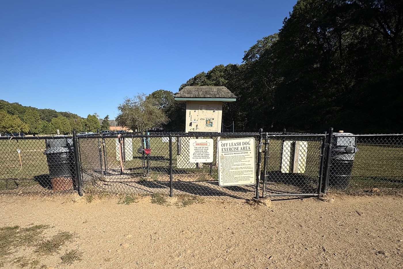 West Hills County Park in Huntington Station's Big Dog Run. Man Stabs Dog at West Hills Dog Park, Police Investigating Incident