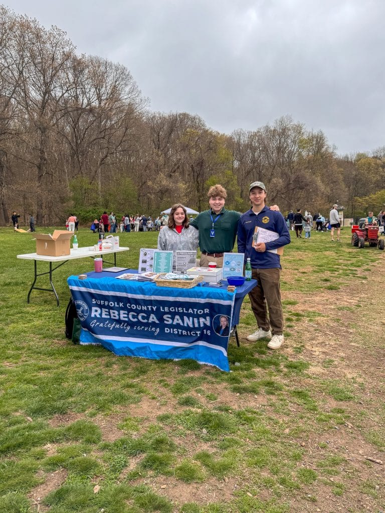 Suffolk County Legislator Rebecca Sanin, District 16 table. West Hills Earth Day Celebration Draws Crowds for a Day of Community, Learning and Fun