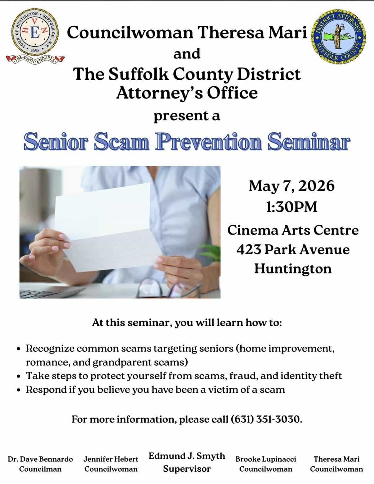 Senior Scam Prevention Seminar - Free