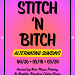 Stitch n Bitch – April and May – Free