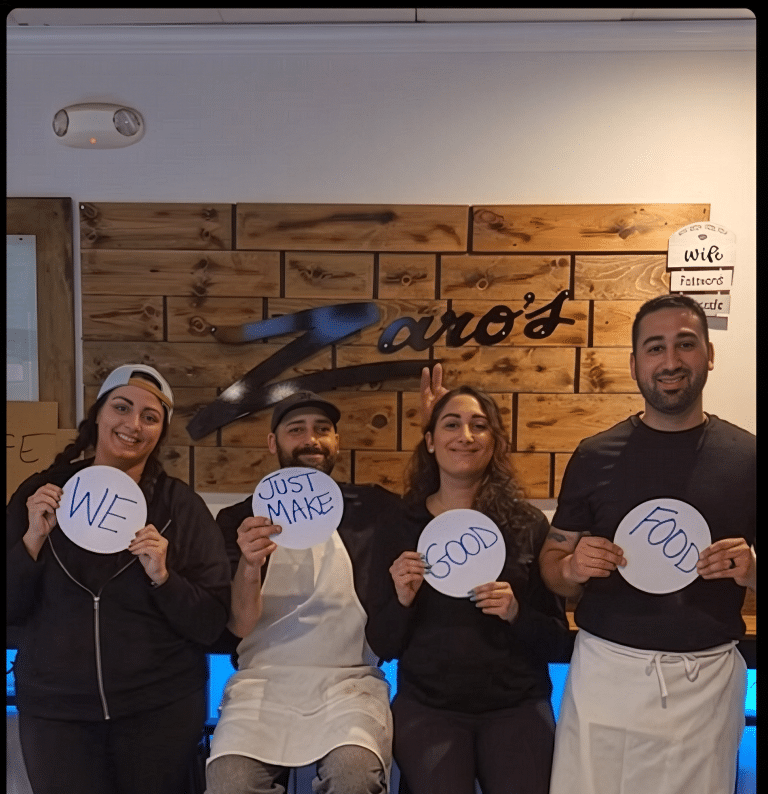 Third generation cousins working at Zaro's Cafe - Justine, Alex, Veronica and Edmund. Zaro’s Cafe Closing After More Than 30 Years in Huntington Station