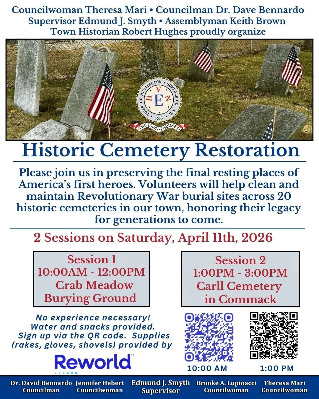 Town of Huntington Historic Cemetery Restoration